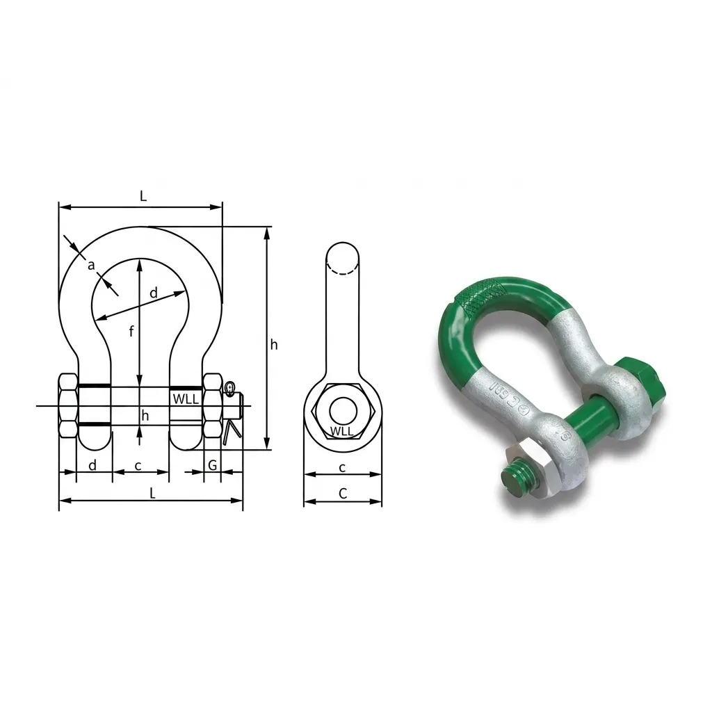 Manilhas Heavy Duty Green Pin P-6036